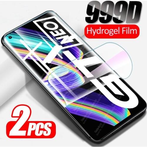 2pcs Full Curved Hydrogel Soft Film For Oppo Realme GT NEO Realmi Realmy GTNEO 6.43" Cover Protective Screen Protectot Not Glass