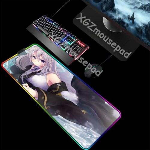 XGZ anime mouse pad sexy girl customized big RGB Game Mouse Pad Black lock edge office rubber anti slip table pad mouse pad XXL