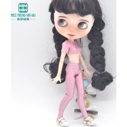 Blyth clothes Fashion reflective shiny sports suit for 28-30cm Azone OB23 OB24 doll accessories