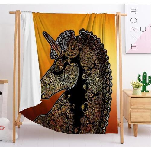2020 new popular Bohemian elephant lion export double single boy girl throw blanket tapestry sleeping blanket soft flannel blank