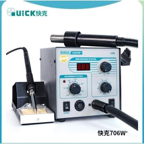 Original QUICK 706w+ 2 In 1 digital SMD BGA Rework Station Hot Air Gun Desoldering rework Station for Phone Repair Welding Tool