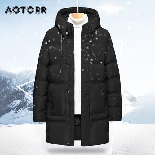 New Men Winter Long Hooded Parkas Warm Coat Male Casual Windbreak Jacket Outwear Outfits Classic Windproof Pocket Parka 4XL