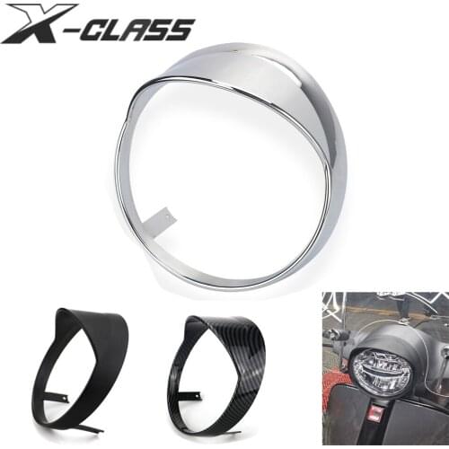 Motorcycle ABS Headlight Cover Black Lamp Guard Blocking Edge Front Light Protective Cover for VESPA GTS 250 300 2018 2019 2020