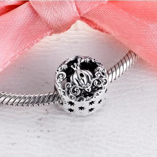 Fits Pandora Bracelet Original Charm 925 Sterling Silver Midnight Pumpkin Charms Beads DIY Fine Jewelry Making Bijoux Femme