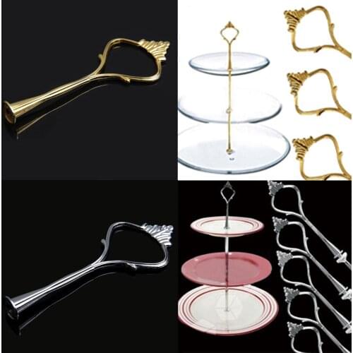 5 Set of 3 Tier Three Layers Cake Plate Stand Holder Crown Metal Rod Dropshipping