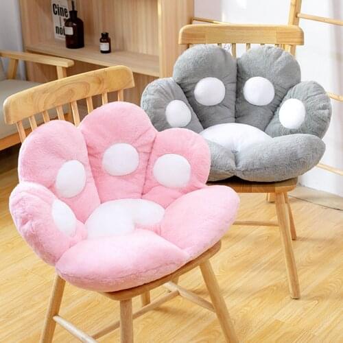 Seat Cushion Cat Paw Shaped Cute Seat Cushion Cat Paw Shaped Lazy Sofa Office Chair Cushion For Office Room XH8Z