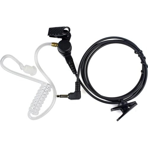 Straight Listen Only Transparent Flexible Acoustic Tube Earpiece 3.5mm Earphone headset Mono Jack for Walkie-talkie