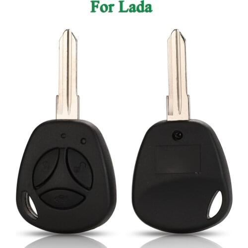 Bilchave 3 Buttons Remote Car Key Shell FOB For Lada Priora Samara Kalina Key Case Cover With Uncut Blade Replacement