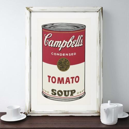 Pop Art Print Andy Warhol Tomato Soup Abstract Art Decoration Picture Wall Art Canvas Painting for Living Room Home Decor