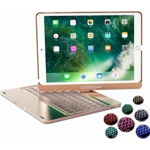 Luxury Case for iPad 9.7'' 7 Colors Backlit Light Wireless Bluetooth Keyboard Case Cover for iPad 5 / 6 / Air / Air 2 / Pro 9.7