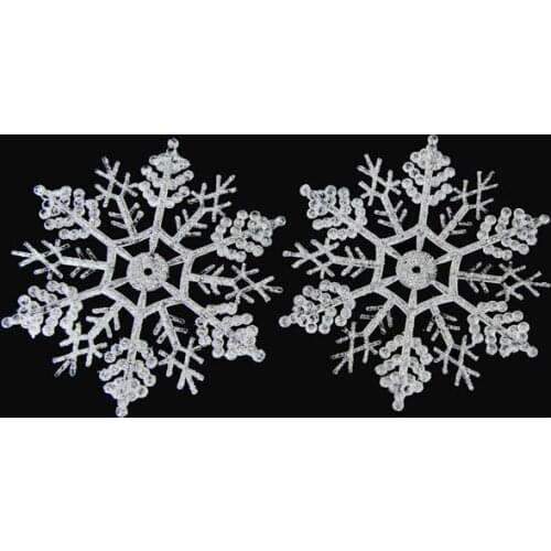 Christmas Ornaments Acrylic Grape Snowflake Plus Diamond Powder 2 Pieces