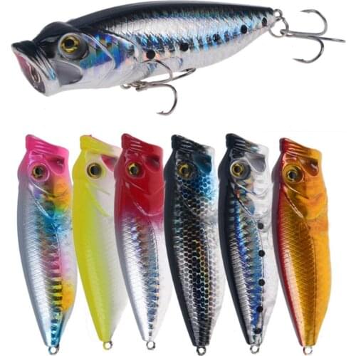 1pcs Fishing Lures 8cm/15.3g Topwater Popper Hard Plastic Bait Crankbait Artificial Wobblers Minnow For Bass Pesca Tackle