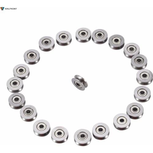 20pcs V623ZZ V Groove Ball Bearings Sealed Guide Wire Track Wheels Roller 3x12x4mm Bearing For Rail Track Linear Motion Syste
