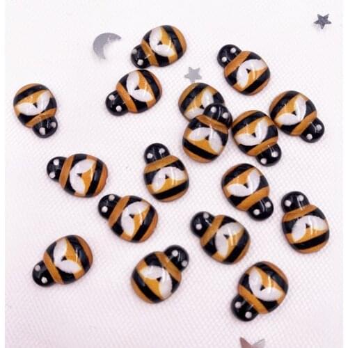 Resin 9mm*13mm Mini Cute Honeybee Flatback Cabochon Rhinestone 300pcs DIY Scrapbook Decor Home Crystal Figurines Craft OF041