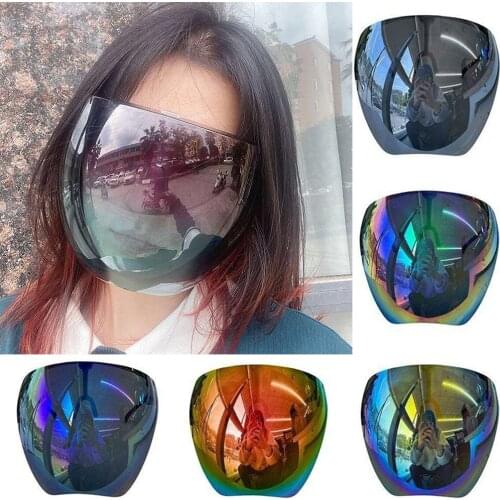 Hot HD Transparent Women Men Protective Faceshield Glasses Goggles Full Face Covered Spherical Lens Sunglasses Anti-Spray Mask