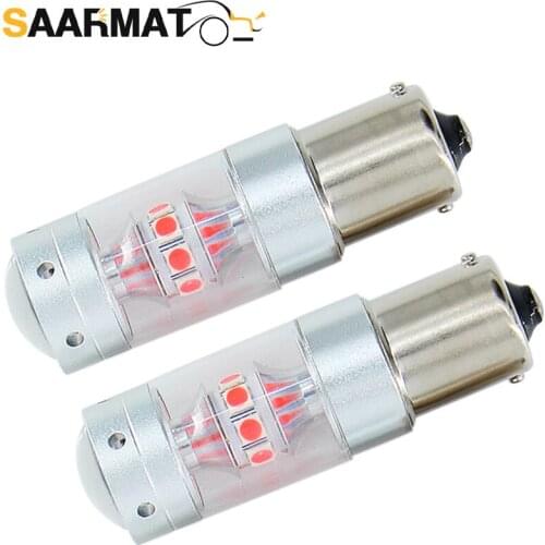 LED 1156 ba15s p21w bulbs for Car Reverse Light Brake Lights Turn Signal lamp White Red Yellow 140W 12V (2 Pieces) SAARMAT