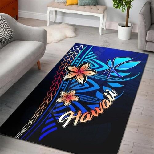Hawaii Area Rug Vintage Tribal Mountain Anti-slip Rug Carpet Home Decoration Living Flannel Bedroom Non-slip Floor Rug