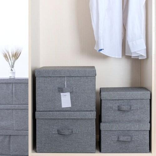 Large Capacity Clothes Storage Boxs Foldable Shoes Storage Cases Home Closet Organizer Storage Basket With Lids Dust-Proof