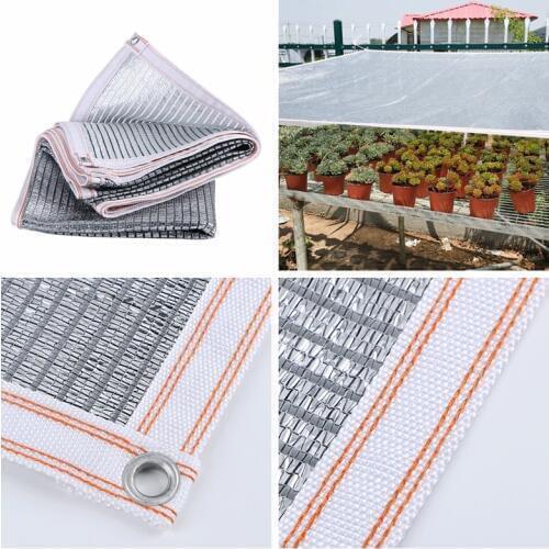 Hi-quality 65% Sunshade Rate UV Block Silvery Aluminum Foil Sunshade Net Outdoor Balcony Garden Succulent Plant Cover Shade Sail