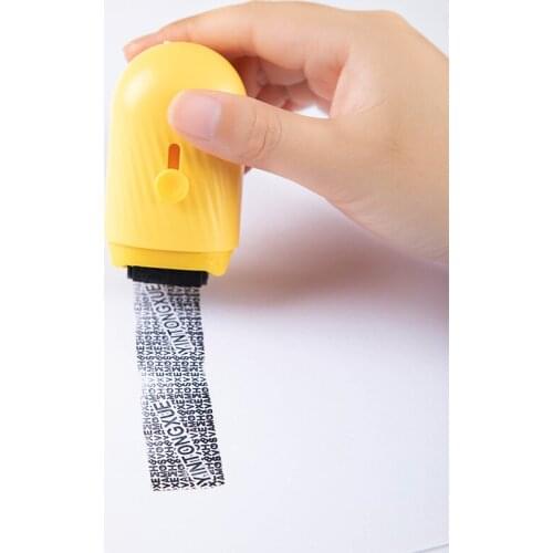 Theft Protection Roller Stamp For Privacy Confidential Data Guard Your Security