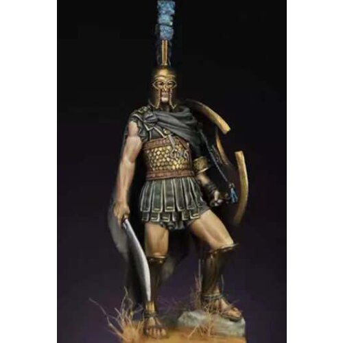 1/24 75mm Ancient Greek heavy equipment infantry leader 75mm with base