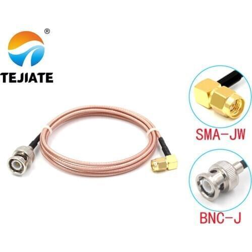 1PCS TEJIATE Adapter Cable BNC To SMA Type BNC-J Convert SMA-JW 8-90CM 1M 1.5M 2M Length Connector RG316 Wire