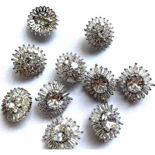10 pieces/lot 18mm/20mm crystal sparkling button diy accessories