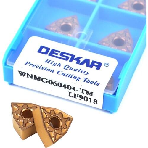 10pcs WNMG060404-TM LF9018 WNMG060408-TM LF9018 CNC lathe turning insert carbide blade CVD coating high quality processing tools