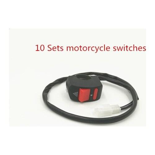 10X Universal Handlebar Motorcycle Accident Hazard Light Switch ON/OFF Button for motorcycle led headlights lamps spotlights