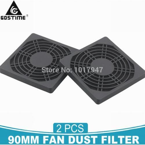 2Pieces 9cm 90MM 3 in 1 Dustproof Sponge Filter Mesh Plastic Protective Net PC Case Fan Dust Cover