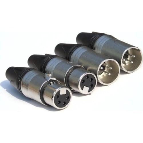 20pcs/lot High quality Male Female 4Pin XLR Connector with 10 PCS NC4MXX & 10 PCS NC4FXX