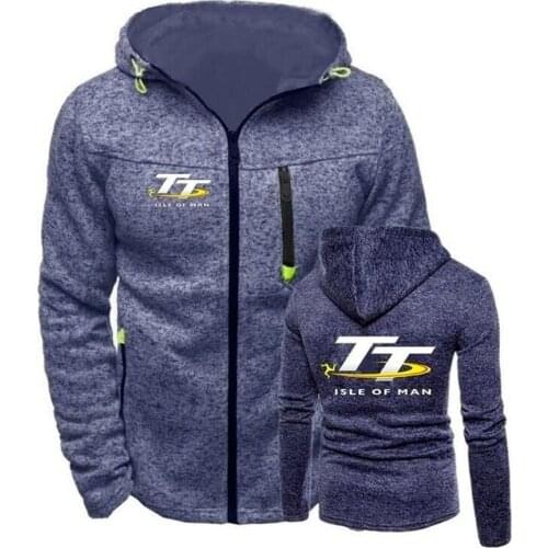2021 Brand Top Isle of TT Hoodie Motorcycles Team Men Hoodies Casual Zipper Hooded Jacket Tracksuit Y