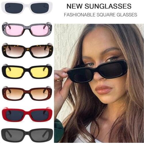 2021 Square Sunglasses Party Glasses Travel Small Rectangle Sunglasses Men Women Vintage Retro Sunglasses Unisex Cycling Glasses