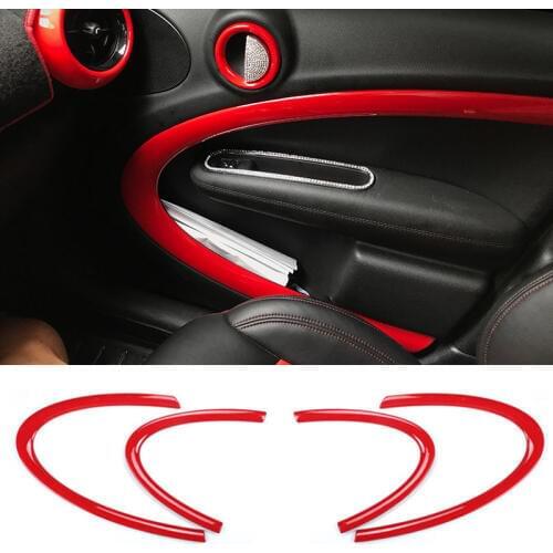 4pcs/Set ABS Interior Door Trim Kit Cover Sticker Decoration For Mini Cooper Countryman R60 2011-2016 Car Styling Accessories
