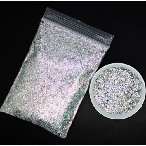 8Color Mix Size Chunky Nail Glitter Nail Art Decoration Body Eye Face Confetti Style Tumbler Accessories Festival Glitter 50gram