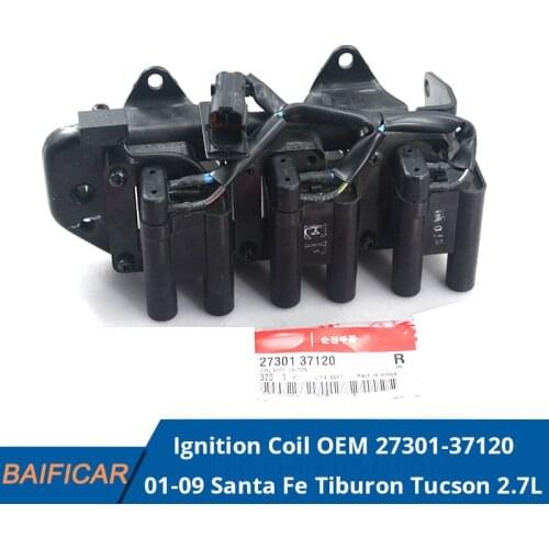 Baificar Brand New Genuine Ignition Coil OEM 27301-37120 For 2001-2009 Santa Fe Tiburon Tucson 2.7L
