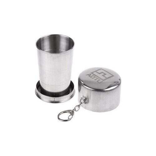 Bump large stainless steel folding cup three telescopic belt buckles portable cup outdoor AT6641