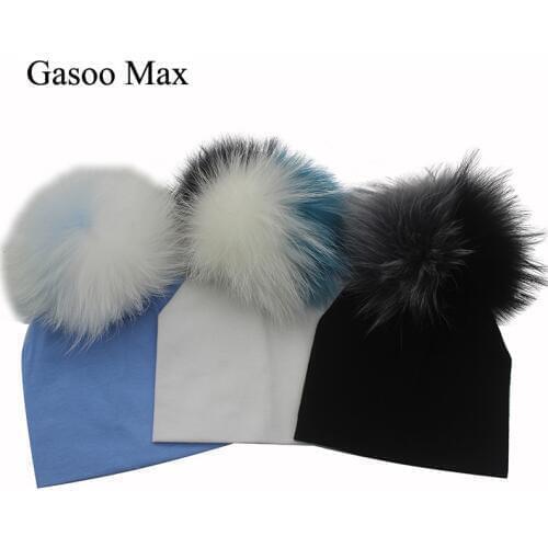 Kids Cotton hats baby pom pom Newborn kids hat boy photo props accessories toddler girl cap bonnet baby hats 0-2years Fit