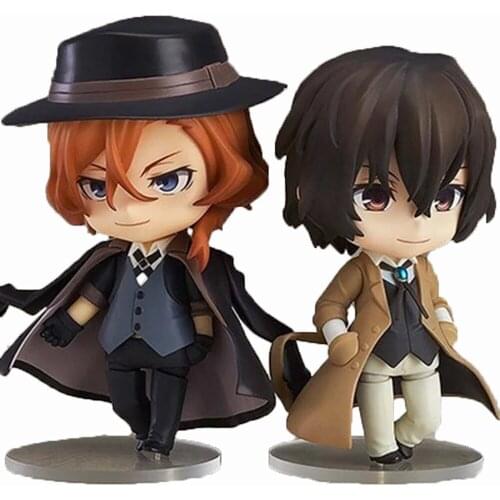 10CM Stray Dog anime figurine Qversion Nakahara Chuya 676 Dazai Osamu 657 PVC Action Figure Collectible Model Toy Plush Keychain