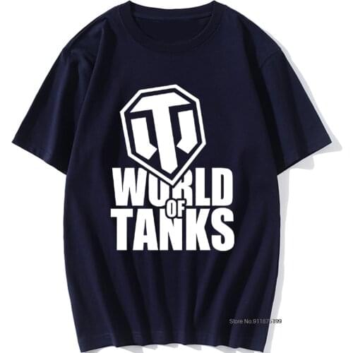 O'Neck Men World of Tanks T Shirts Unique Custom Pattern Cool Male Game t-shirt Top Quality Guys Tee Shirt Tees Sale