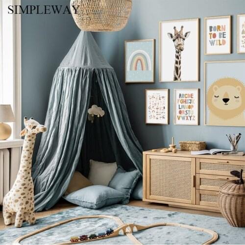 Animal Numbers Alphabet School Poster Rainbow Nursery Art Canvas Painting Enlightenment Learning Wall Picture Kids Room Decor