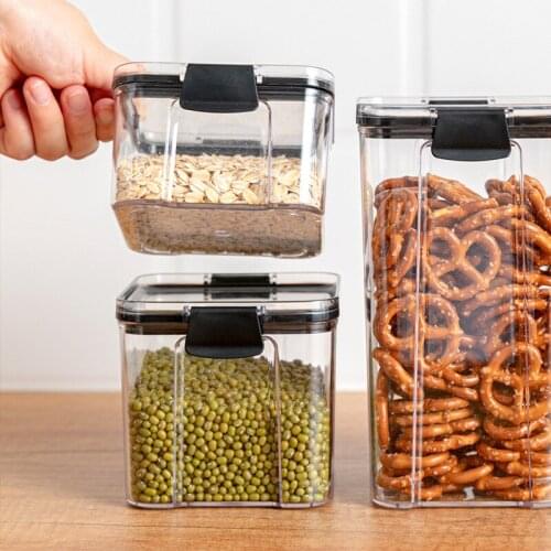 Kitchen Storage Box for Grains Nut Snack Home Square Food Containers Large Capacity Convenient Storage Boxes New Arrival
