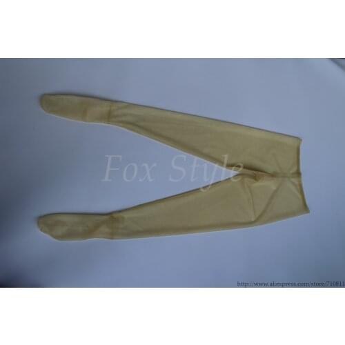 Transparent Latex leggings 0.3mm thickness rubber with holes on crotch