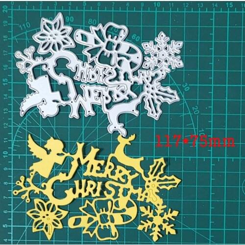 Metal Cutting Dies Merry Christmas Deer Fairy Craft Knife Blade Die Stencil for DIY Scrapbook Embossing Paper Card Decor die