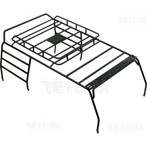 Metal Luggage Roof Rack For 1:10 Scale RC Crawler Axial Wrangler JK 313 wheelbase