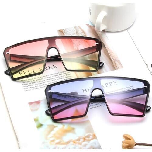 Fashion Luxurery All-in-one Design Glasses Square Woman Sunglasses Shopping Goggles Trend Street Photography Sunglasses UV400