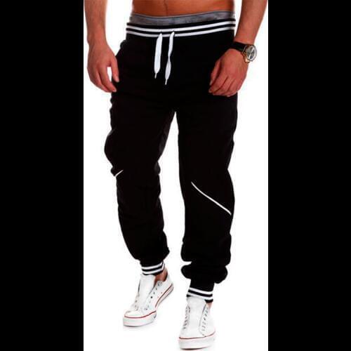 2019 Men Casual Sweatpants Elastic Waist Mens Sporting Workout Fitness Pants Hip Hop Sweatpants Jogger Pant Loose Streetwear