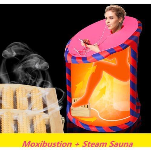 Inflatable Sauna SPA Moxibustion Multifunctional Foot Sauna Box STEAM BATH Lose Weight Detox Therapy Steam Shower Room Wet Sauna