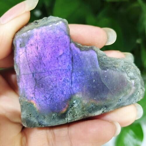 Natural labrador crystal stone slices healing and home decoration moonlight stone chakra feng shui stones