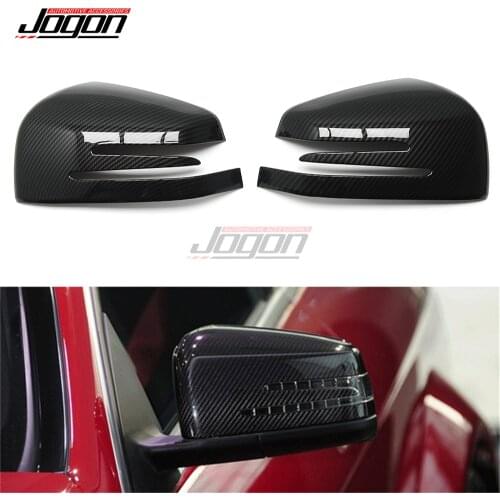 Carbon Fiber Look Side Wing Rearview Mirror Cover Trim For Mercedes Benz ML Class W166 GL GLS X166 GLE W166 / Coupe C292